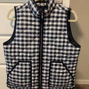 JCREW Plaid Puffer Vest Size M